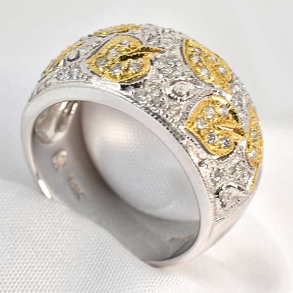 Stunningly Detailed Diamond Dome Ring