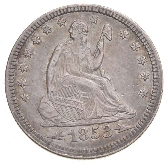 1853 Seated Liberty Quarter