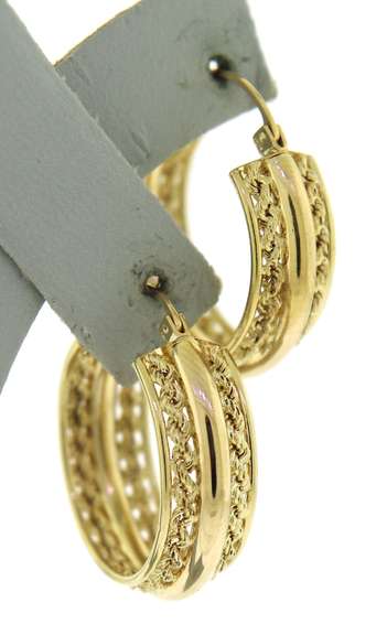 Stunning Hoop Rope Double Chain Earrings