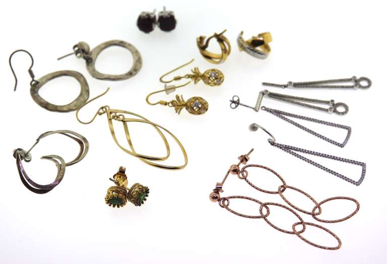 Big Group Lot of Sterling Silver Earrings