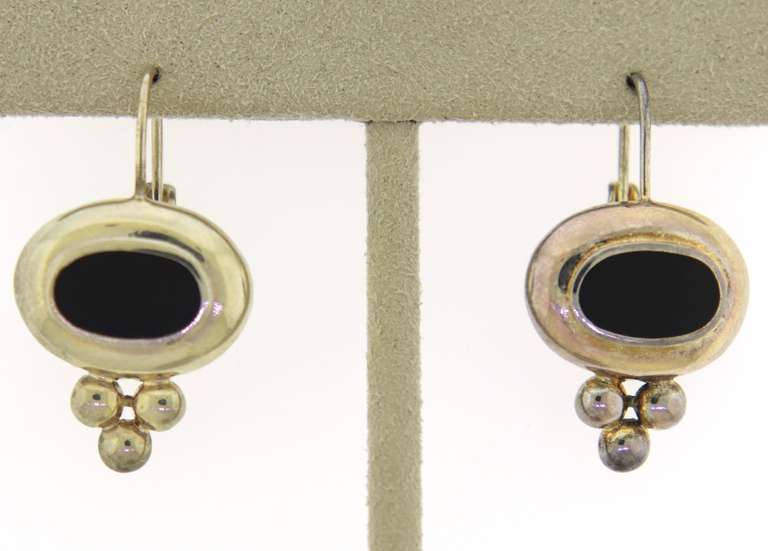 Sterling Silver Black Onyx Earrings