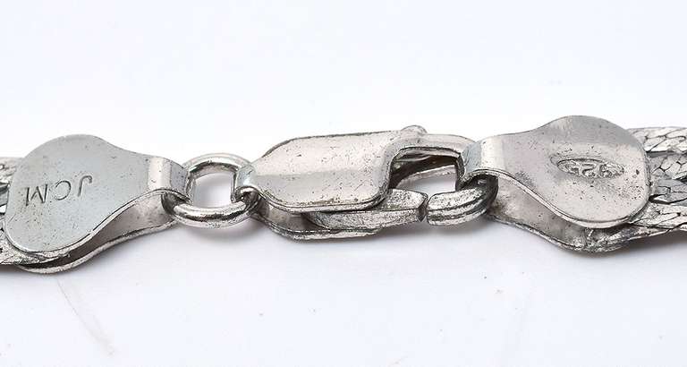 Sterling Silver Herringbone Necklace