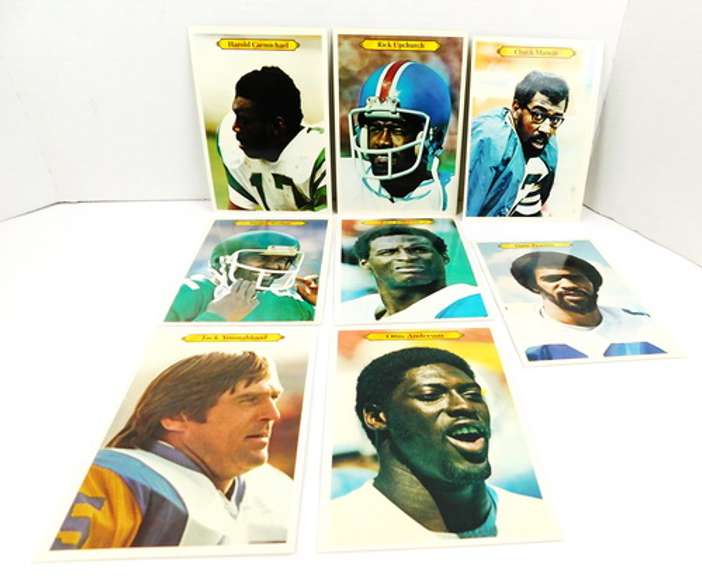 Lot of 8 Topps 1980 Oversized Color Football Cards