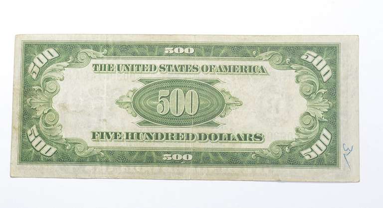 1934-A $500 US Federal Reserve Note - New York, New York