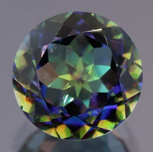 Brilliant multi-color 12mm 7.03ct Mystic Quartz