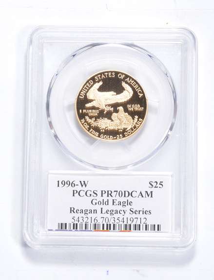 PR70 DCAM 1996-W $25 American Eagle 1/2 Oz Gold Reagan Legacy - PCGS