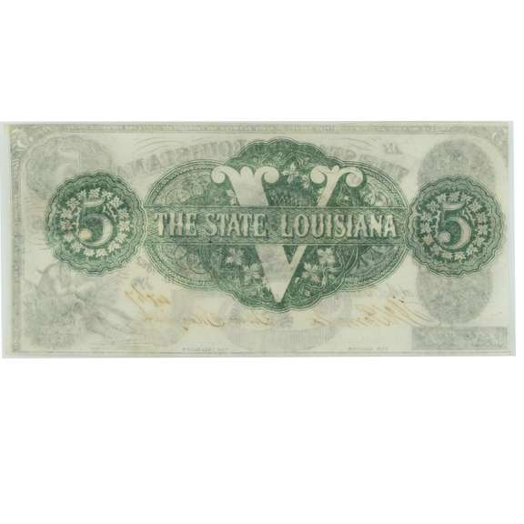 $ 5 Oct 10 1862 Series State Of Louisiana Baton Rouge Choice CU Note