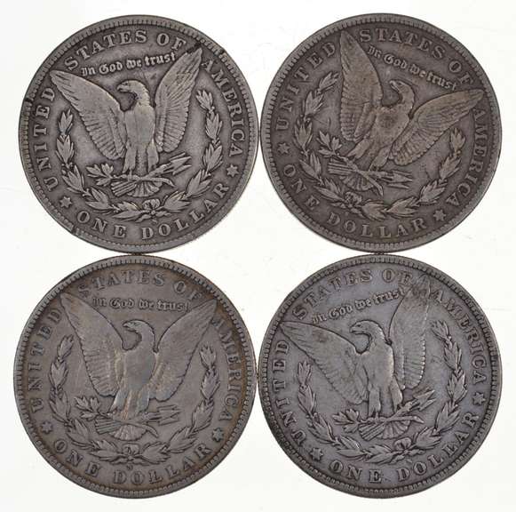 Lot (4) 1903-S Morgan Silver Dollars