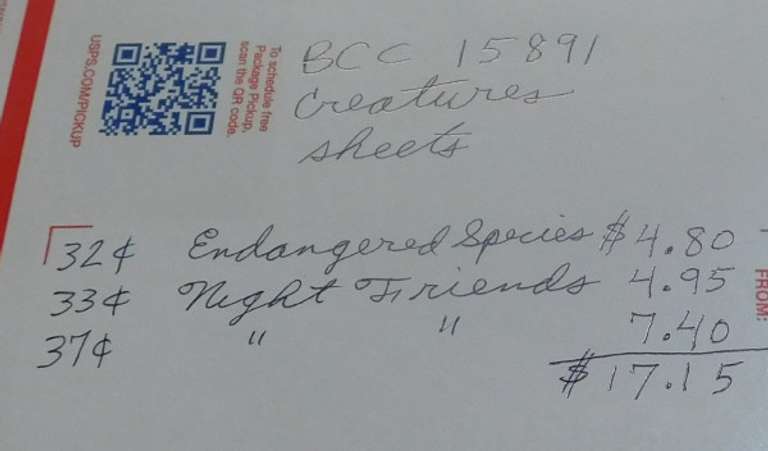 Stamps: Creatures  $17.15