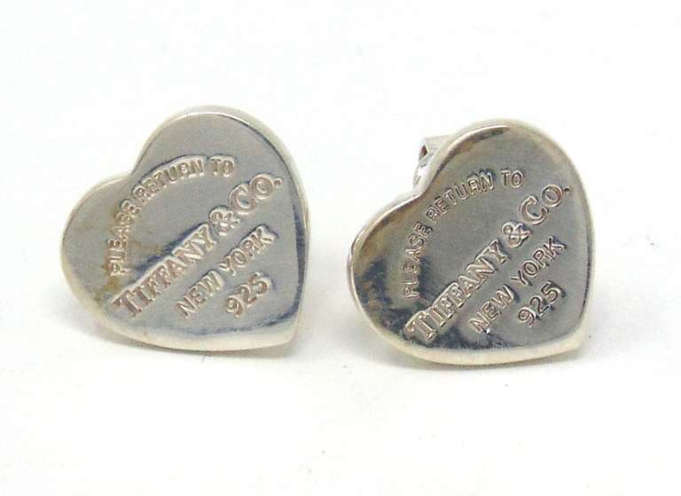Tiffany & Co Heart Tag Stud Earrings