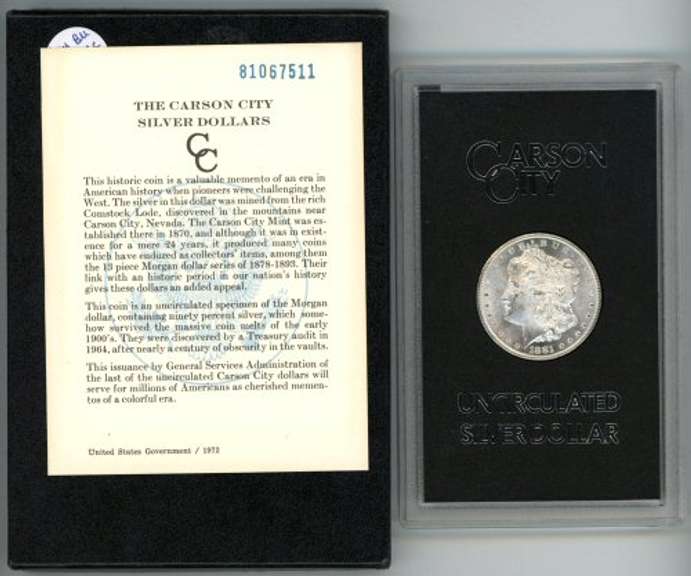Superb Gem BU 1881-CC Morgan Silver Dollar in GSA pack