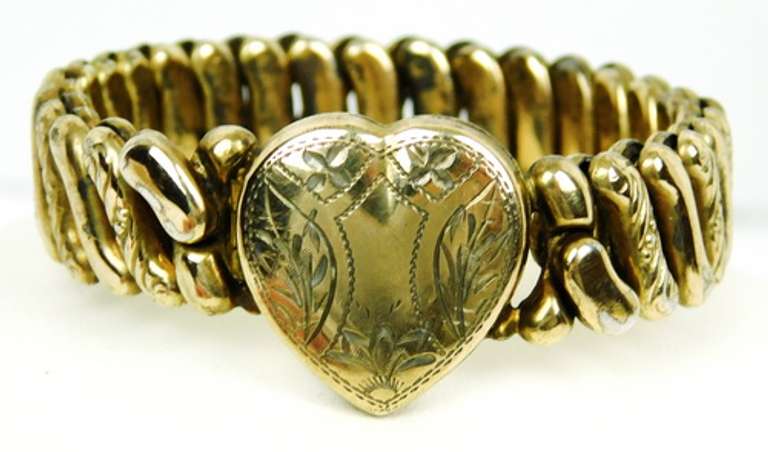WW II Gold Filled Sweetheart Bracelet with Photos