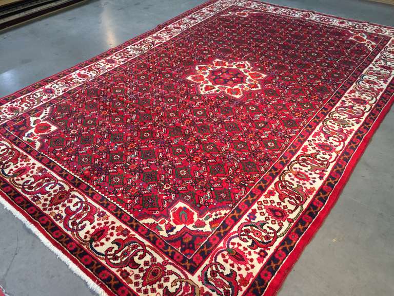 MAGNIFICENT PERSIAN HAMEDAN RUG 7'X10'.1"