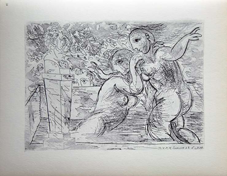 PABLO PICASSO, TWO NUDES BATHING