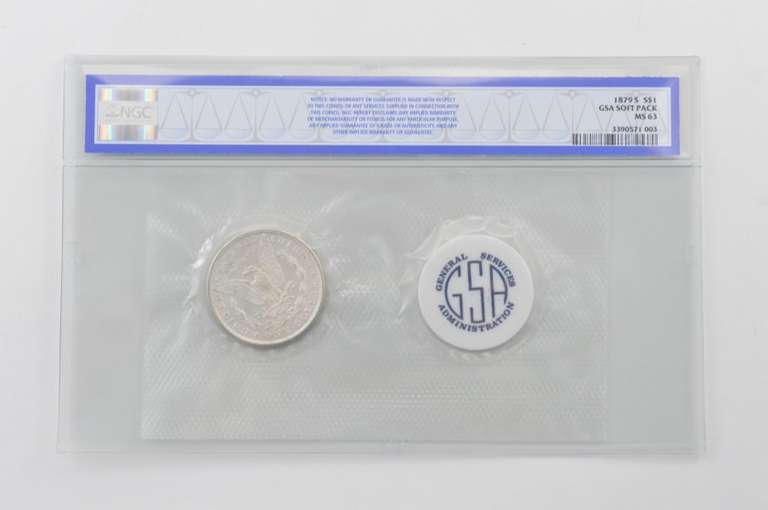 MS63 1879-S Morgan Silver Dollar - GSA Soft Pack - Graded NGC