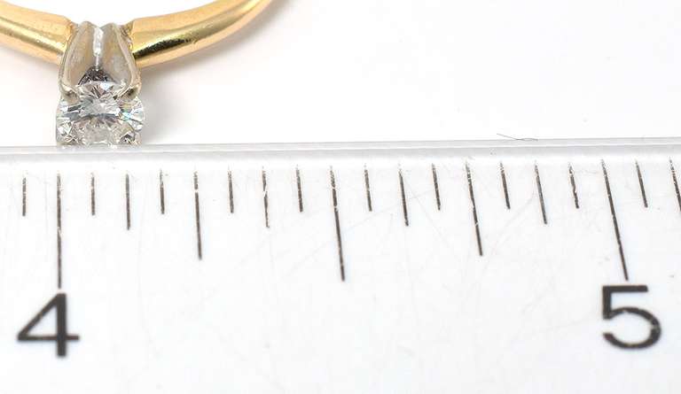 Sweet 0.22CT Diamond Solitaire Ring in 14KT Yellow Gold