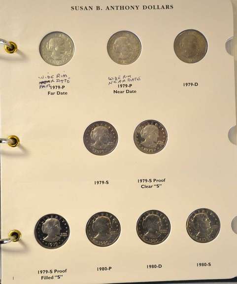 Littleton Susan B Anthony Dollars Complete Set 1979-1981, 1999