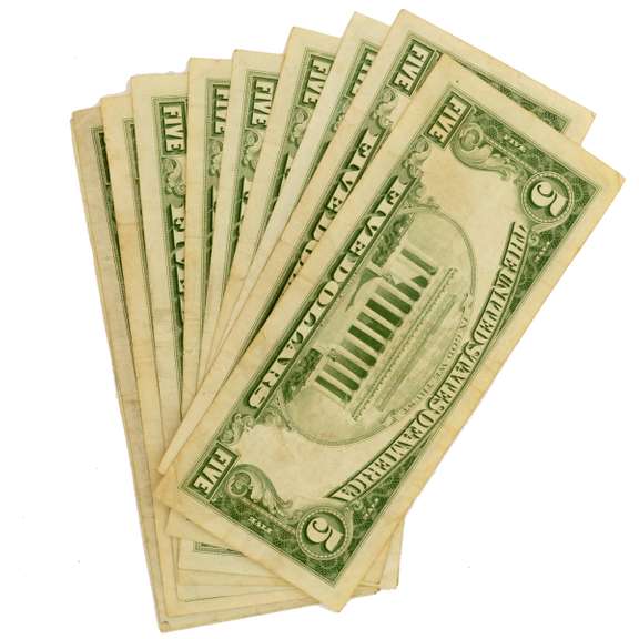 10 Various $ 5 Red Seal US Notes Incl Star