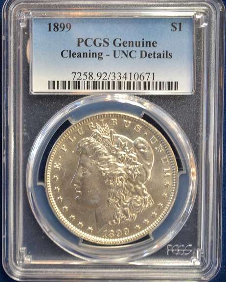 1899 PCGS UNC Details Morgan Dollar