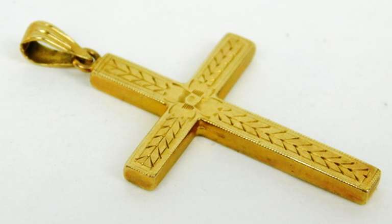 Vintage 10K Gold Cross Pendant