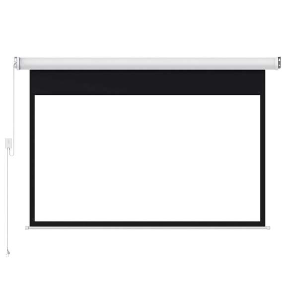 Electric Motorized Projector Screen Coated White