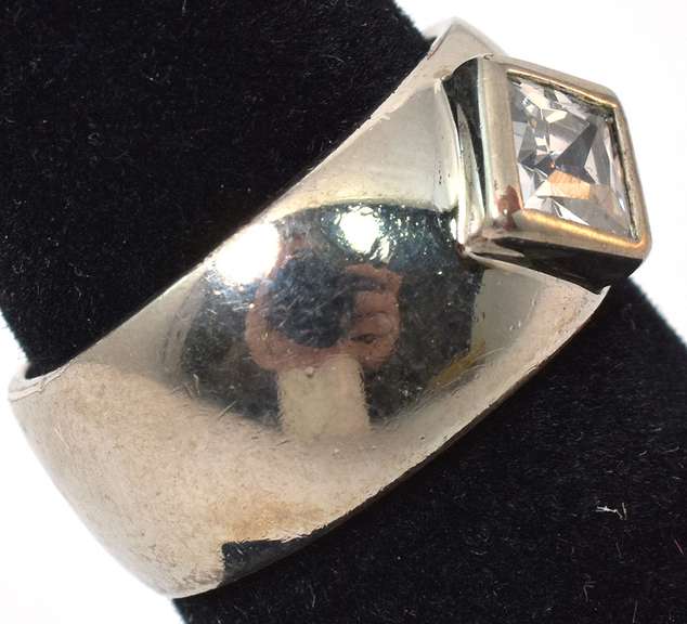 Sterling Silver CZ Cocktail Ring