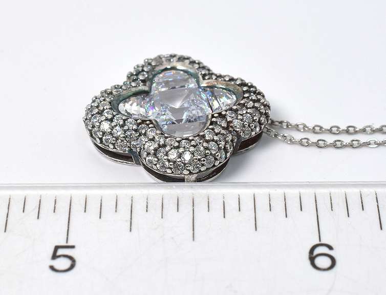 Sterling Sliver CZ Necklace