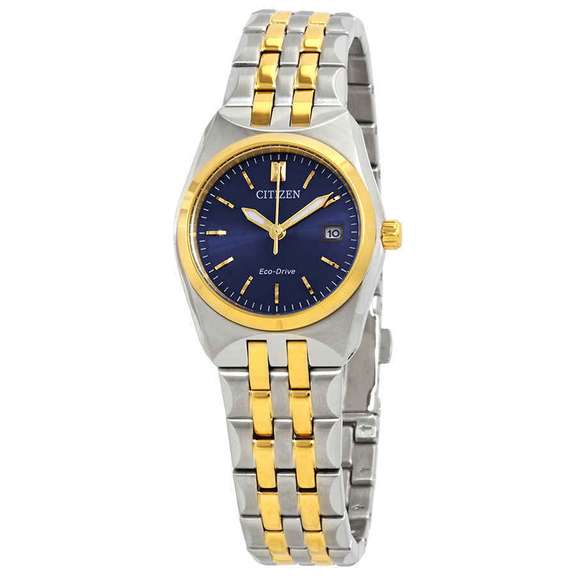 Citizen Eco-Drive Blue Dial Two-tone Ladies Watch