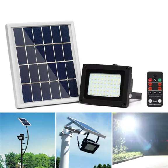 400LM 54 LED Solar Panel Flood Light Spotlight
