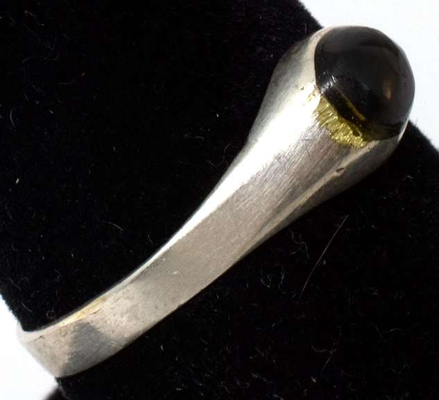 Sterling Silver Black Stone Ring