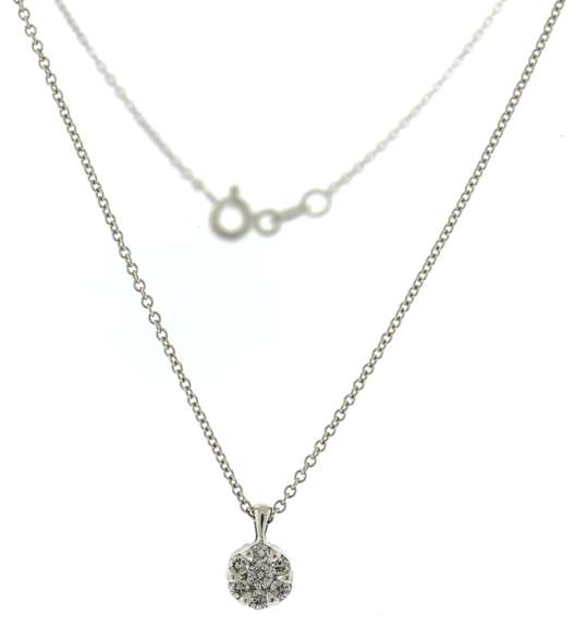 Fantastic Diamond Circle Cluster Necklace