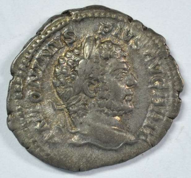 Sharp Roman Silver Denarius of Caracalla, 198-217 AD