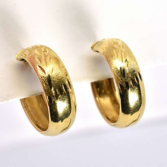 Penny Sized Wide Hoop Earrings
