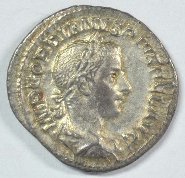 Near Mint Gordian III Roman silver Denarius, 238-244 AD