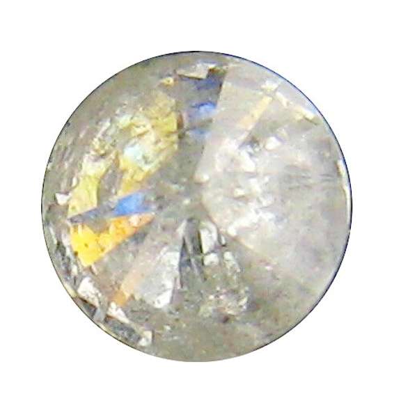 Fancy lace white .28ct unheated Diamond solitaire