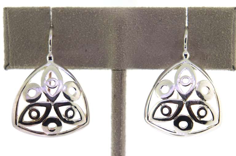 Sterling Silver Heart Drop Earrings