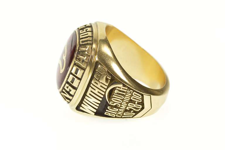 10K Yellow Gold 2000 Big South Championship Football Ring