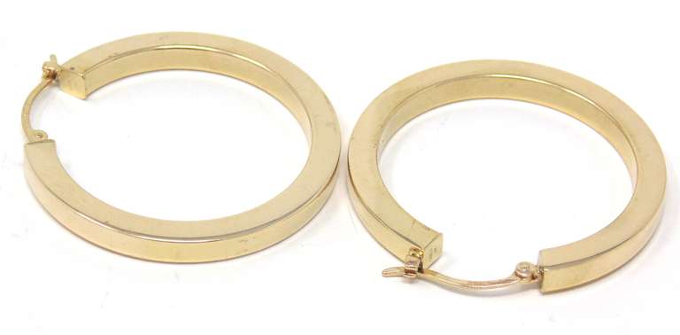 Popular Round Squared Hoop Earrings