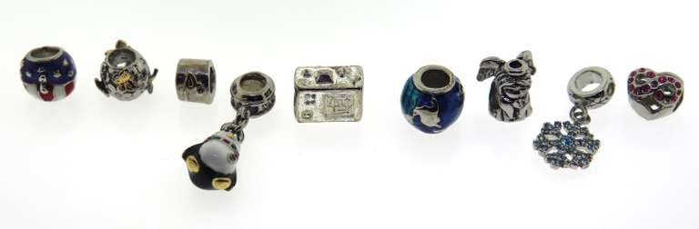 Group Lot of Sterling Silver Charms