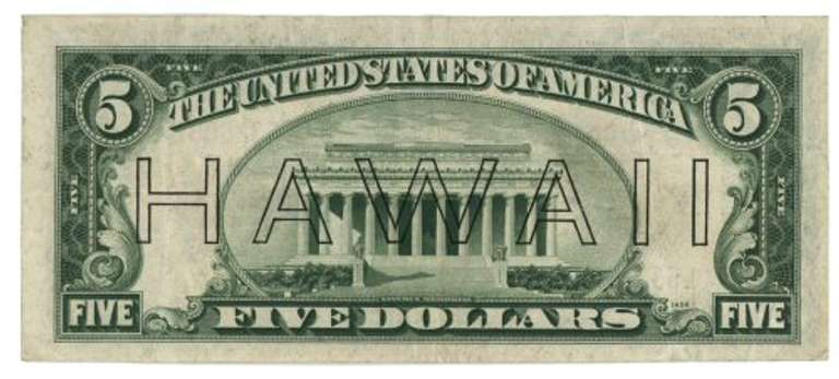 Nice Scarce Series of 1934-A $5 Hawaii Note (L)