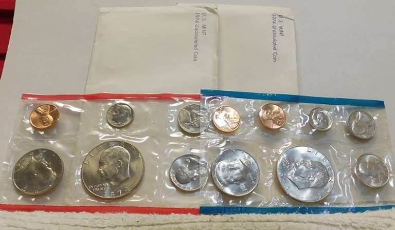 2 ea:  1974 Mint Sets w/Ike Dols