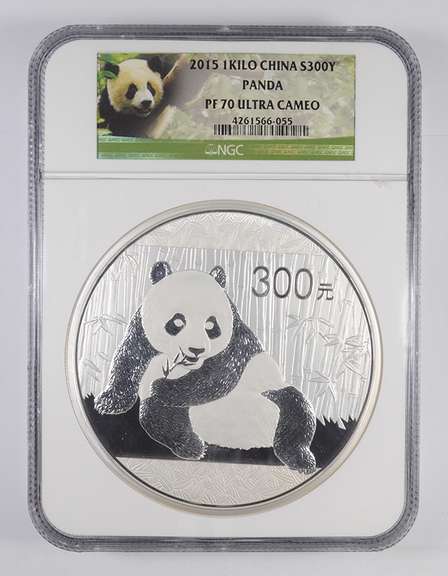 PF70 UCAM 2015 China 300 Yuan 1 Kilo Silver Panda - Graded NGC