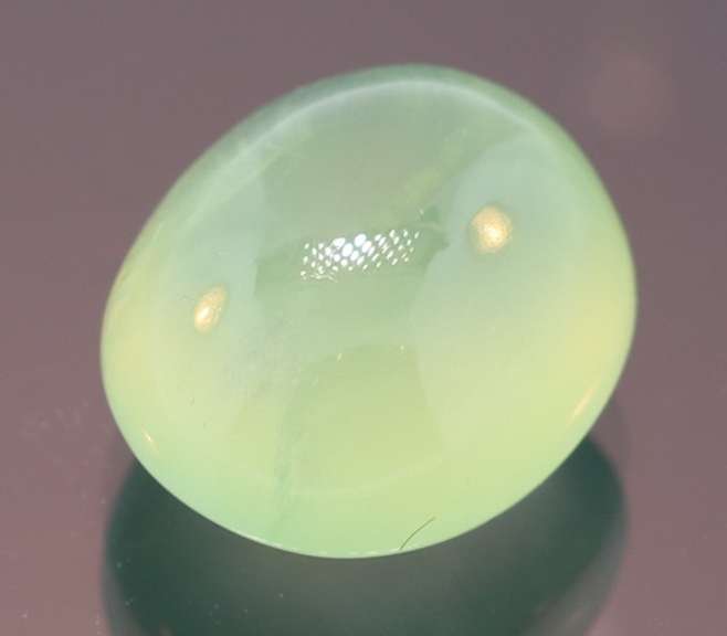 Large 18.47ct untreated Prehnite cabochon