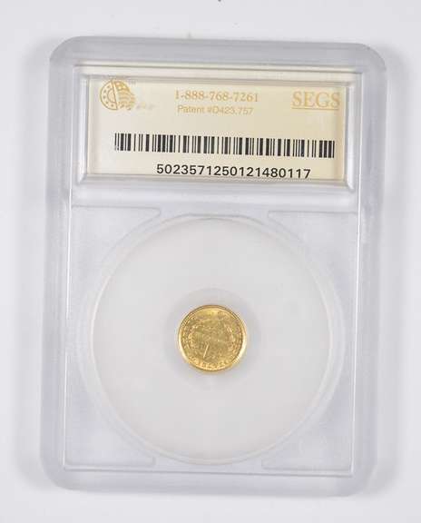 MS64 1853-O $1.00 Liberty Head Gold - Graded SEGS