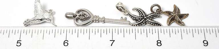 Estate Lot Of Sterling Silver Pendants