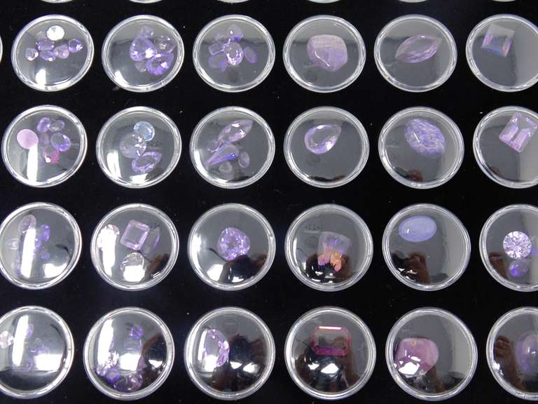 Tray of Colorful Loose Gemstones