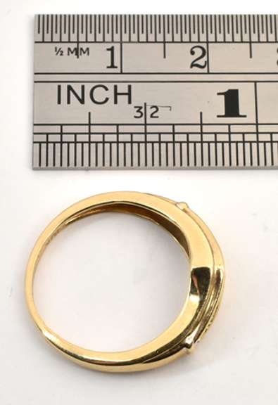 Channel Set Baguette Diamond V Ring