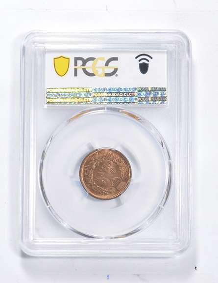 MS63RB 1864 Indian Head Cent - L On Ribbon - Graded PCGS