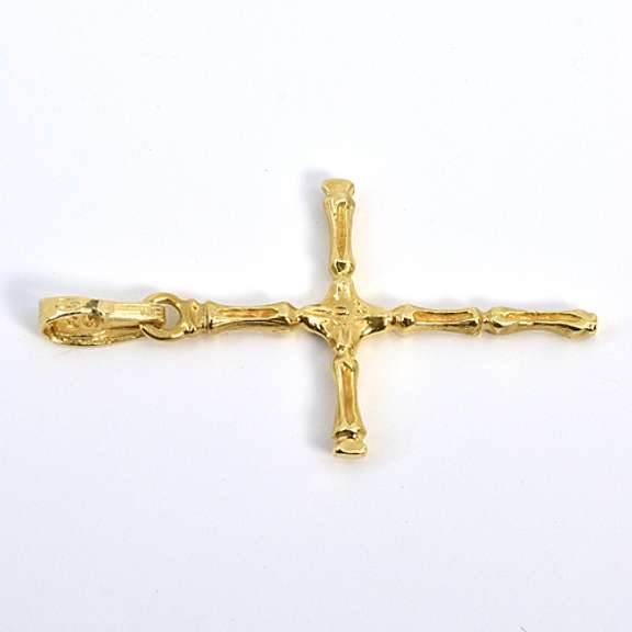Flashy Bamboo Gold Cross