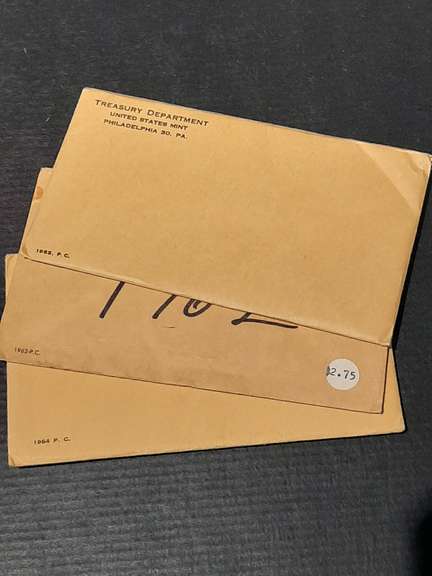 2 x 1963 1 1964 US Proof Sets